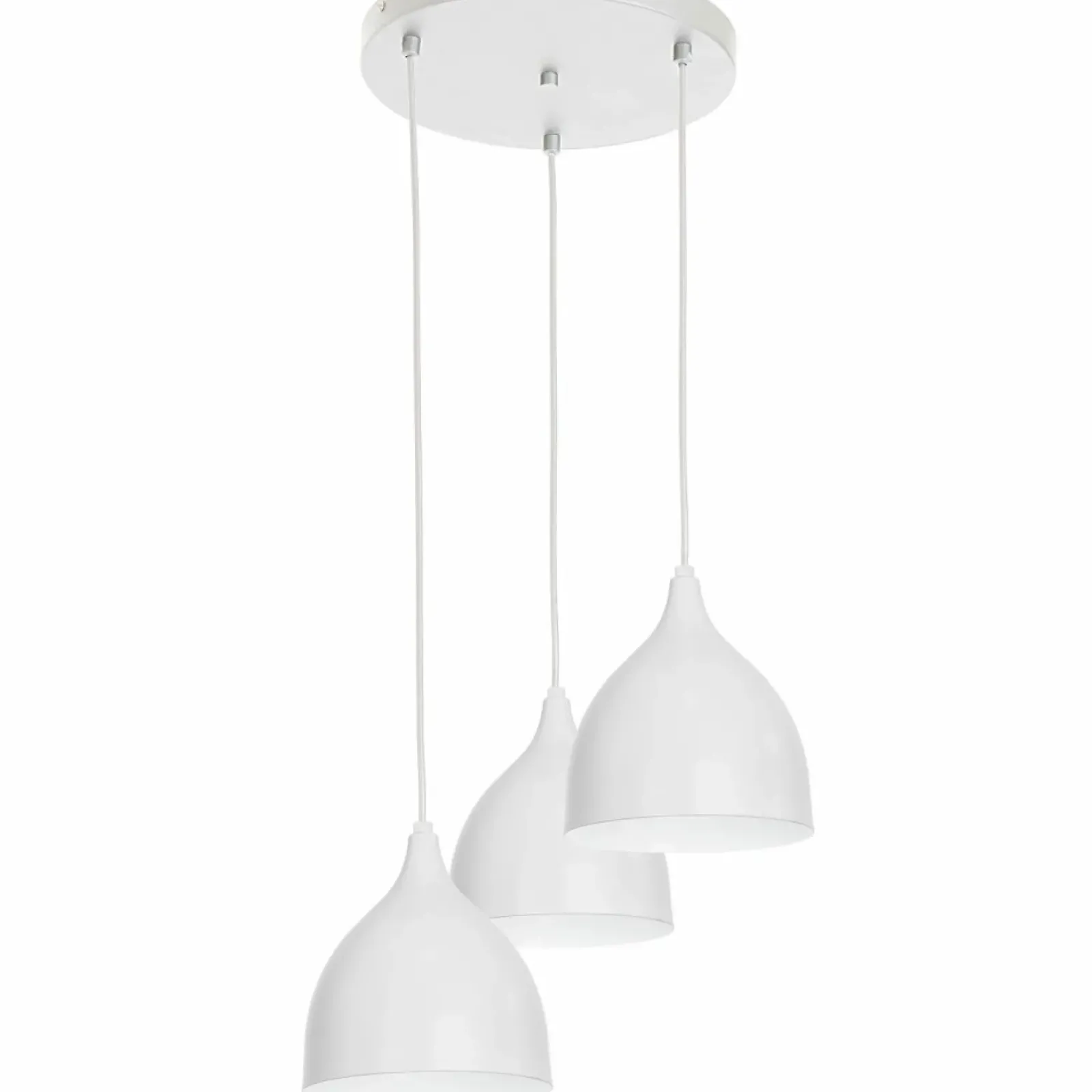 Sklep Kaja Potrójna lampa wisząca z mi kloszami LX 9499 z serii NOAK | Kaja biały Best
