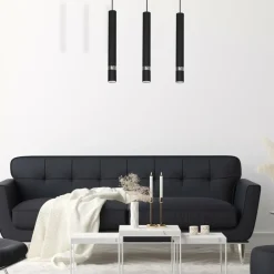 Sklep Kaja Potrójna lampa wisząca z czarnymi tubami, z chromem MLP1414 z serii JOKER | Kaja Cheap