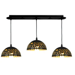 Sklep Kaja Potrójna lampa wisząca ze stylowymi kloszami ML6136 z serii LISA | Kaja Oświetle czarny Cheap