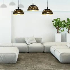 Sklep Kaja Potrójna lampa wisząca ze stylowymi kloszami ML6136 z serii LISA | Kaja Oświetle czarny Cheap