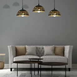 Sklep Kaja Potrójna lampa wisząca ze stylowymi kloszami ML6136 z serii LISA | Kaja Oświetle czarny Cheap