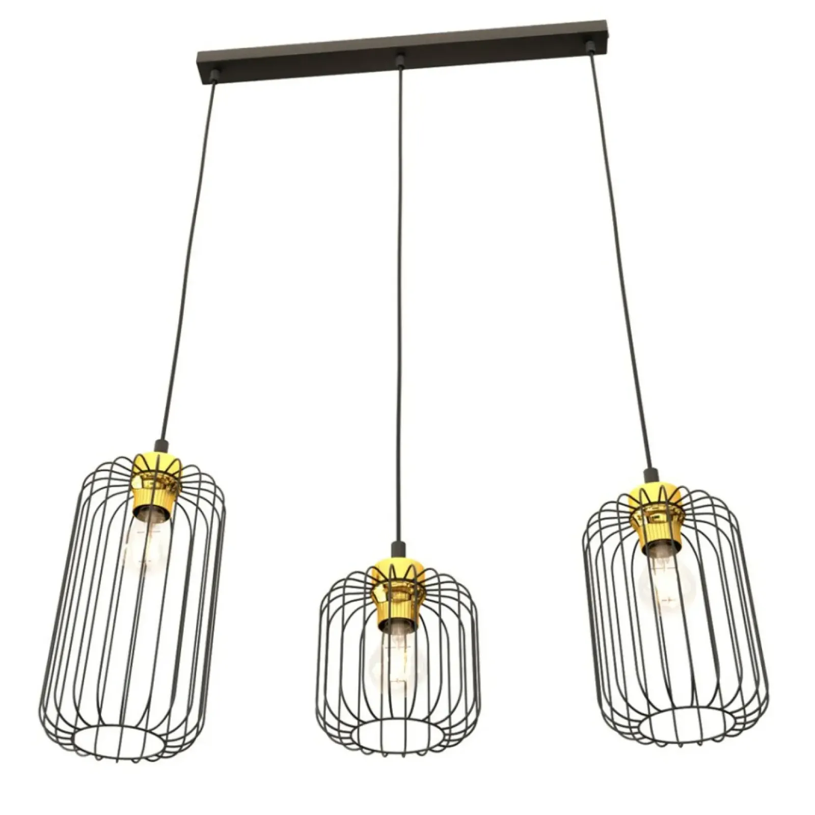 Sklep Kaja Potrójna lampa wisząca ze złotymi elementami 1364/3 z serii VANDER New