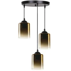 Sklep Kaja Potrójna lampa wisząca ze złotymi kloszami 33-21182 z serii SERENA | Kaja Oświet Outlet