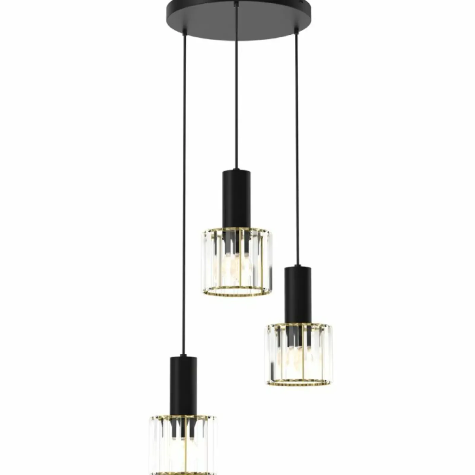 Sklep Kaja Potrójna lampa z kryształowymi kloszami MLP8362 CRISTAL | Kaja Cheap
