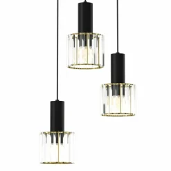Sklep Kaja Potrójna lampa z kryształowymi kloszami MLP8362 CRISTAL | Kaja Cheap