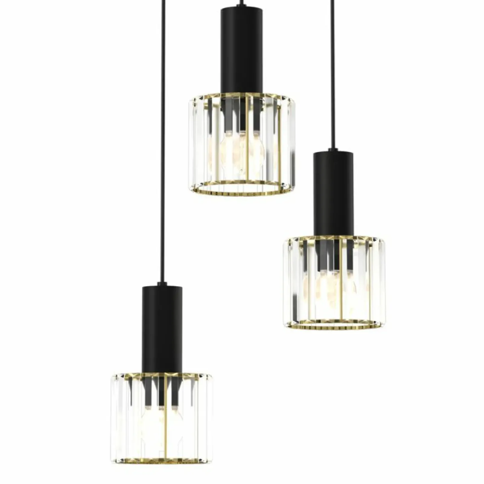 Sklep Kaja Potrójna lampa z kryształowymi kloszami MLP8362 CRISTAL | Kaja Cheap