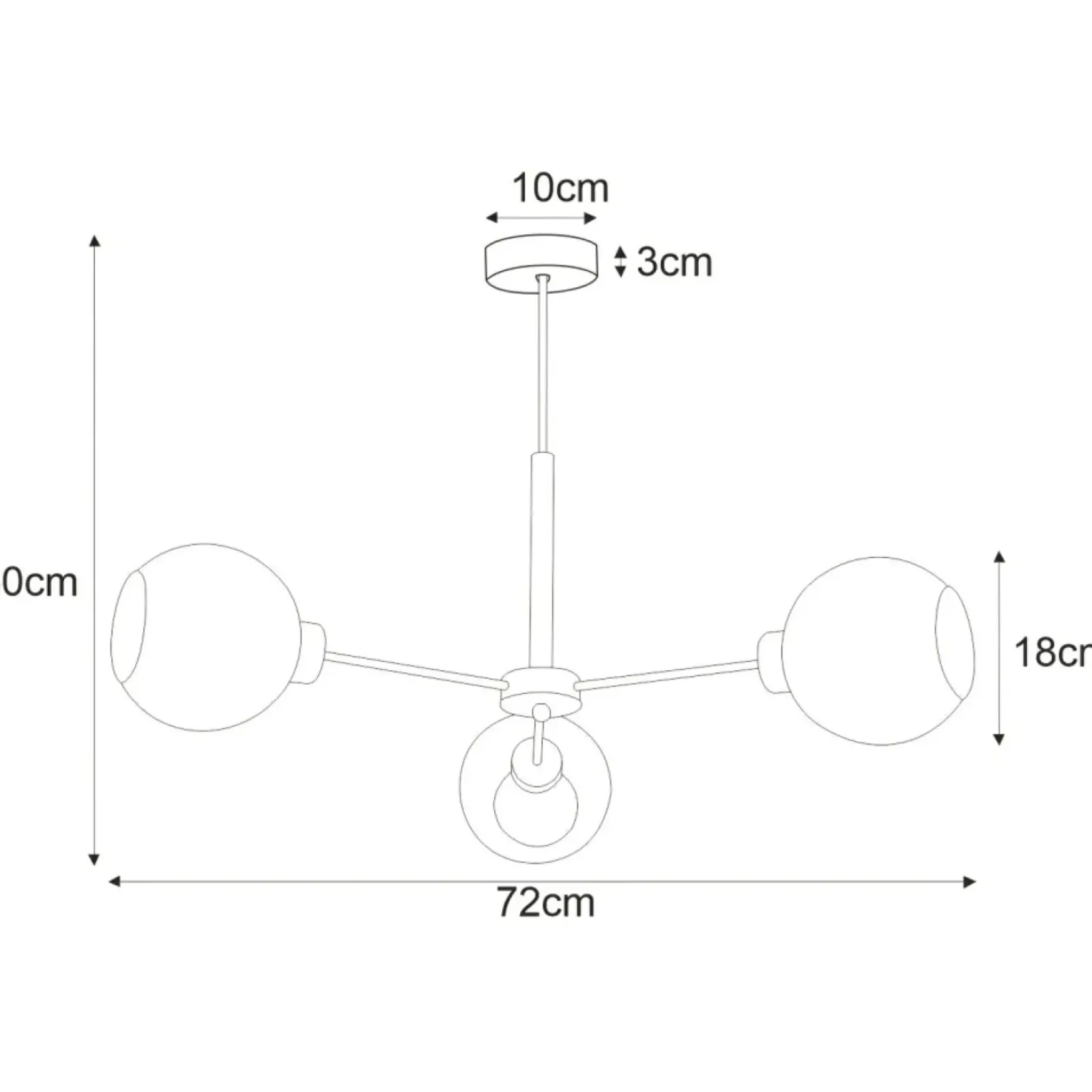 Sklep Kaja Potrójna lampa z przezroczystymi kloszami K-4856 LAMBERT | Kaja Discount