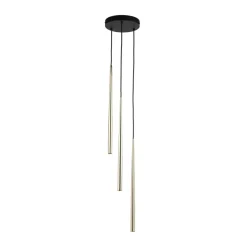 Sklep Kaja Potrójna, smukła lampa wisząca TK 10117 PIANO BLACK GOLD | Kaja Flash Sale