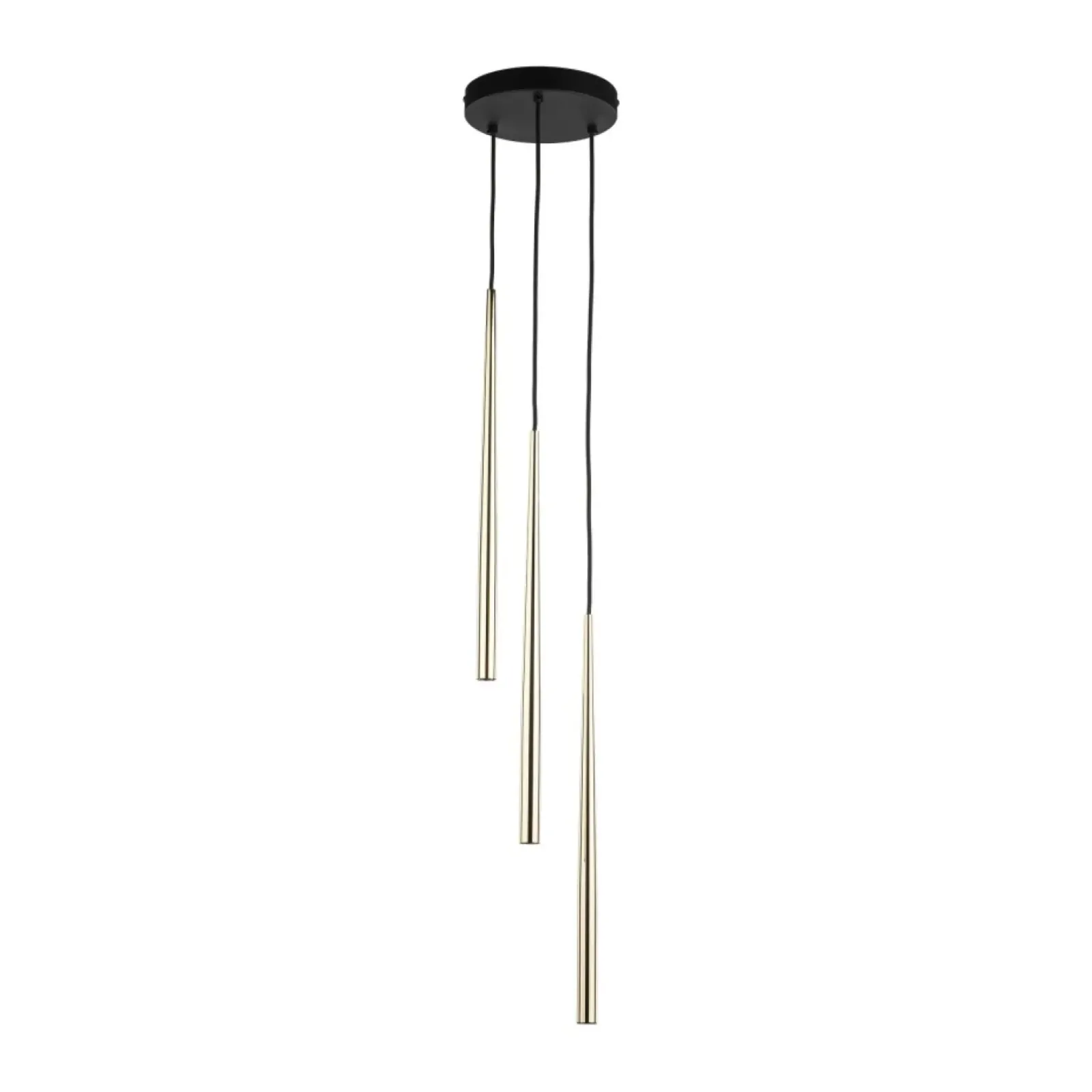 Sklep Kaja Potrójna, smukła lampa wisząca TK 10117 PIANO BLACK GOLD | Kaja Flash Sale