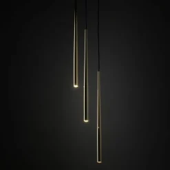 Sklep Kaja Potrójna, smukła lampa wisząca TK 10117 PIANO BLACK GOLD | Kaja Flash Sale