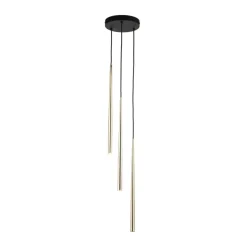 Sklep Kaja Potrójna, smukła lampa wisząca TK 10117 PIANO BLACK GOLD | Kaja Flash Sale