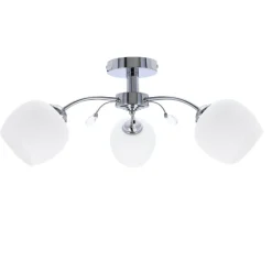 Sklep Kaja Potrójna, srebrna lampa sufitowa do sypialni 33-09432 ESTAR | Kaja Cheap