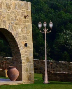 Sklep Kaja Potrójna zewnętrzna lampa K-7007A2/3N CZ/ZŁ VASCO | Kaja Oświetlenie* Latarnie Ogrodowe|Lampy Ogrodowe Stojące