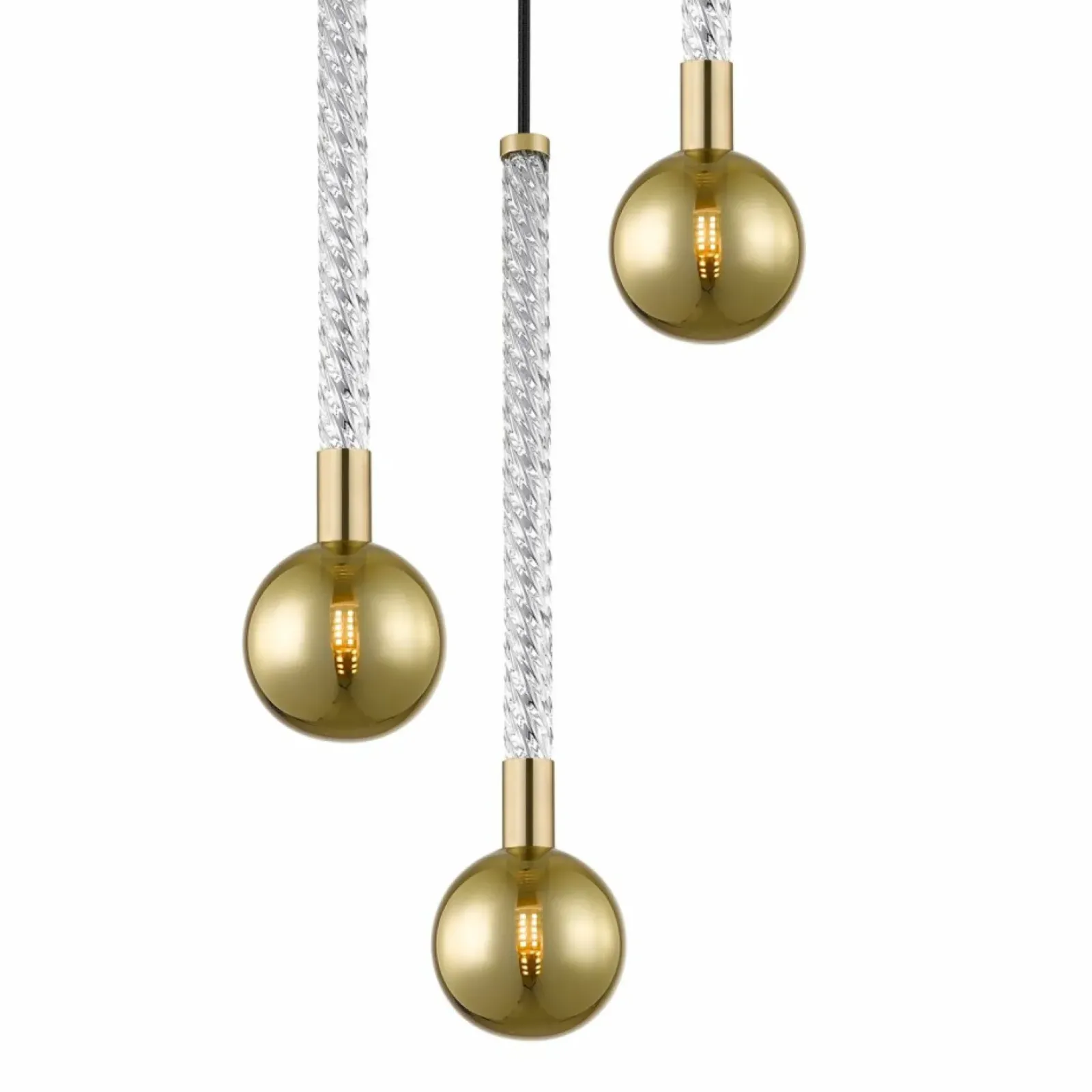 Sklep Kaja Potrójna, złota lampa w stylu glamour P0583-03B-2GHF MIDA | Kaja Flash Sale