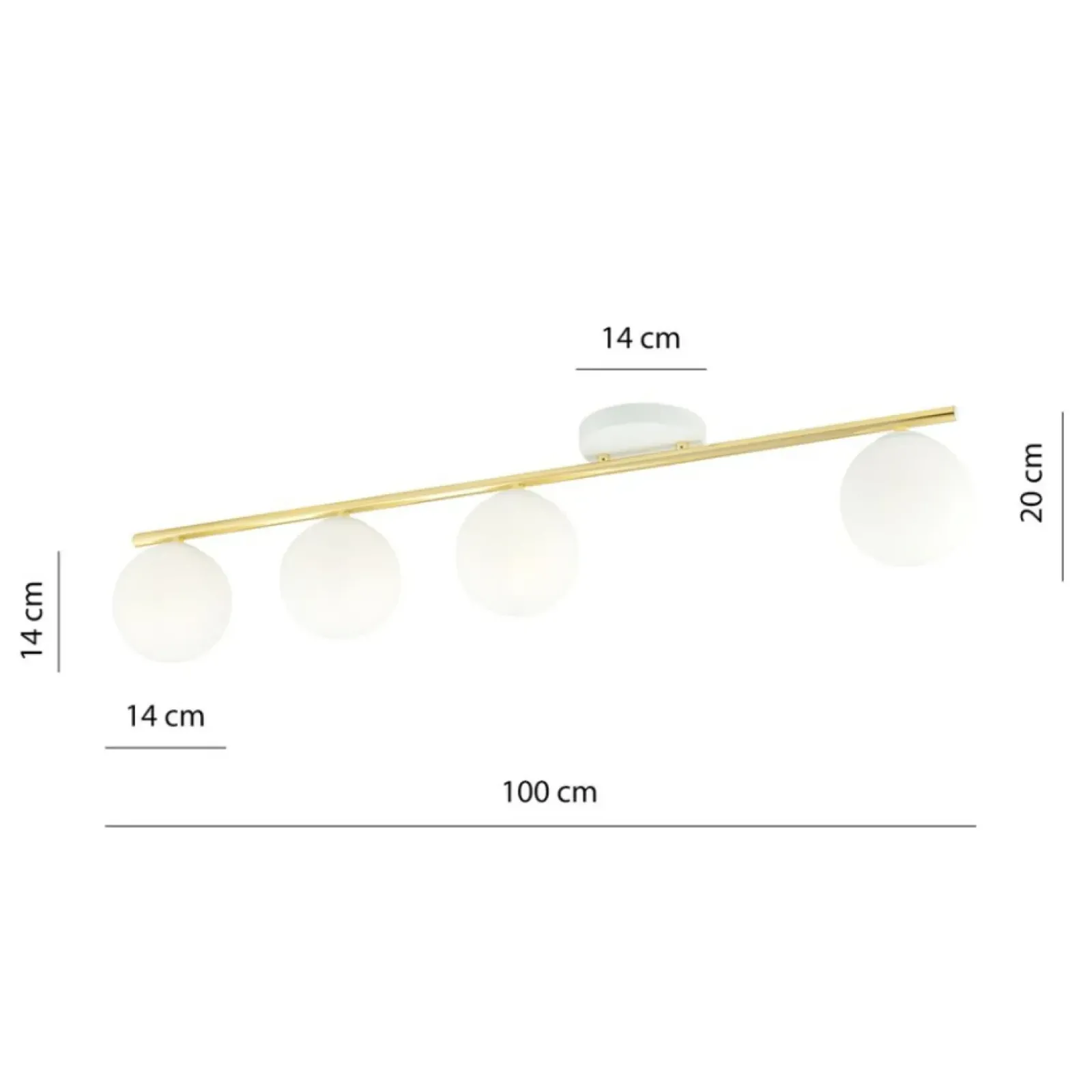 Sklep Kaja Prosta, asymetryczna lampa sufitowa do salonu 1253/4 z serii MONZA Hot