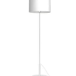 Sklep Kaja Prosta, biała lampa podłogowa z abażurem LX 3434 ARDEN | Kaja* Lampy Podłogowe Z Abażurem|Tradycyjne Lampy Podłogowe