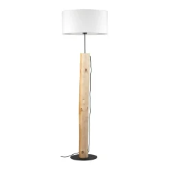 Sklep Kaja Prosta, drewniana lampa podłogowa do salonu 87626904 PINO | Kaja* Lampy Podłogowe Z Abażurem|Tradycyjne Lampy Podłogowe