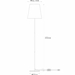 Sklep Kaja Prosta, klasyczna lampa stojąca z abażurem ZM A4003 z serii RIVA* Tradycyjne Lampy Podłogowe