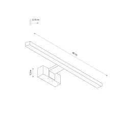 Sklep Kaja Prosta lampa ścienna 80cm LED 15W 4000K 10685 CEZANNE LED | Kaja* Lampy Led