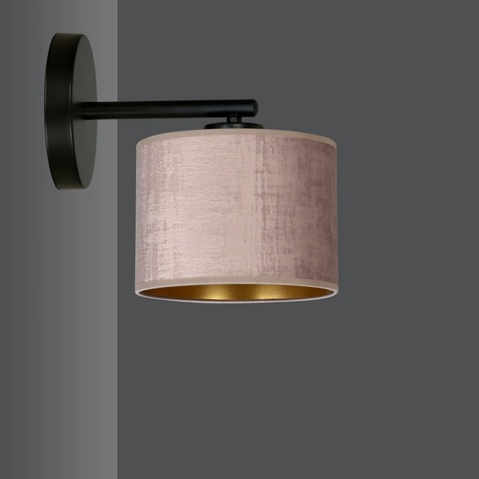 Sklep Kaja Prosta lampa ścienna z dwukolorowym abażurem 1053/K1 HILDE | Kaja* Kinkiety Tradycyjne
