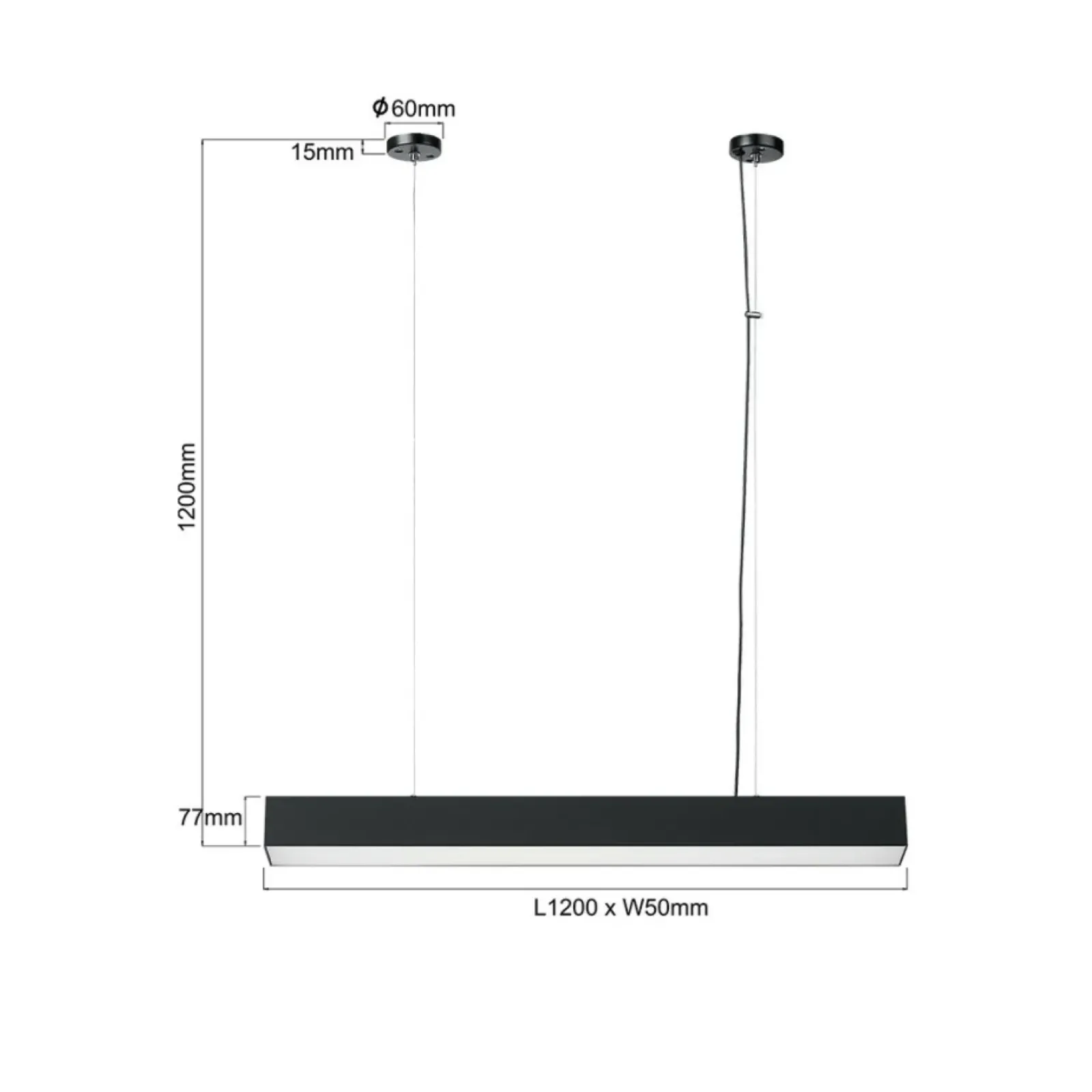 Sklep Kaja Prosta lampa LED nad stół 80cm LP-1401/1P M BK SMART LUCI M | Kaja Clearance