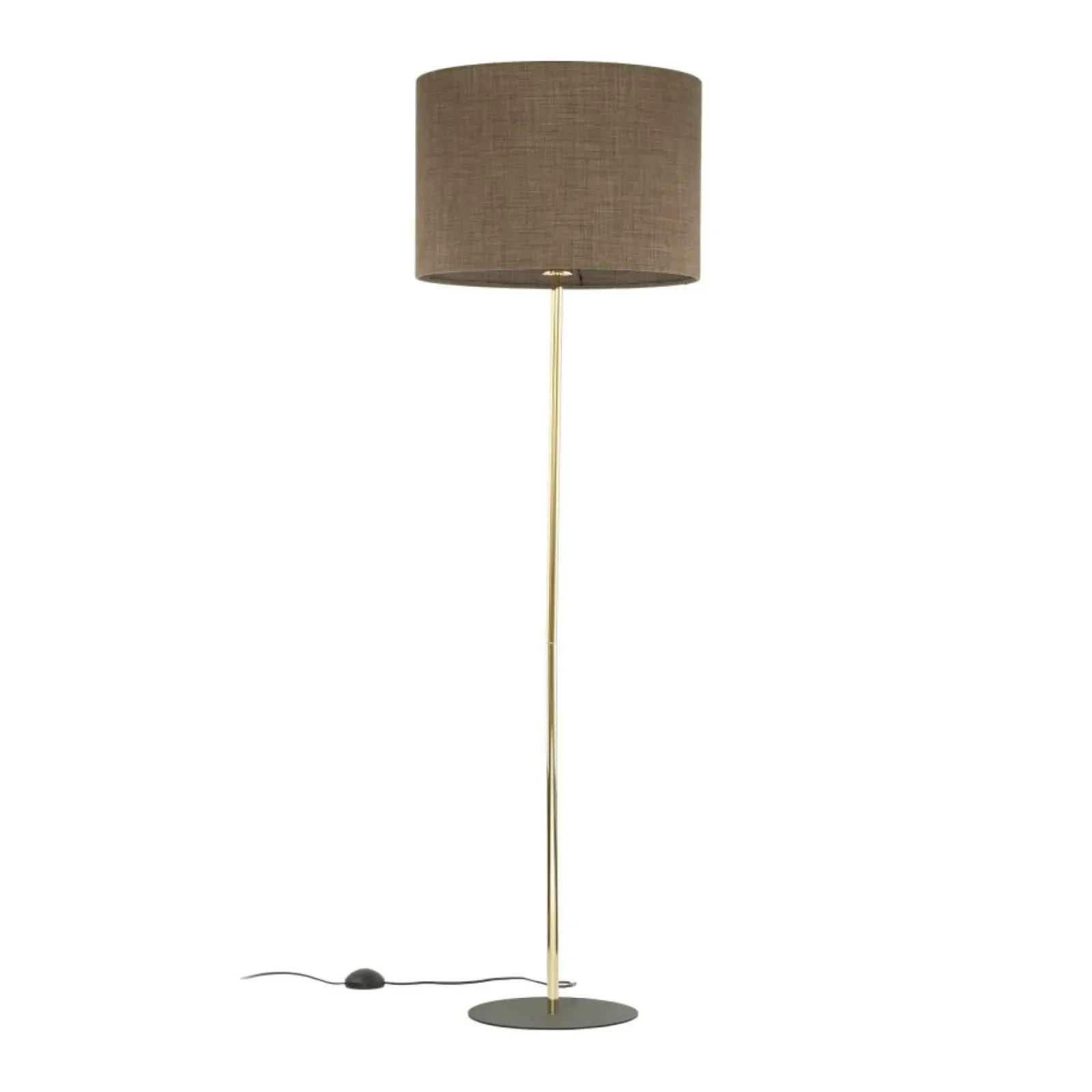 Sklep Kaja Prosta lampa na złotej nodze TK 16031 UMBERTO BROWN GOLD | Kaja* Lampy Podłogowe Z Abażurem|Tradycyjne Lampy Podłogowe