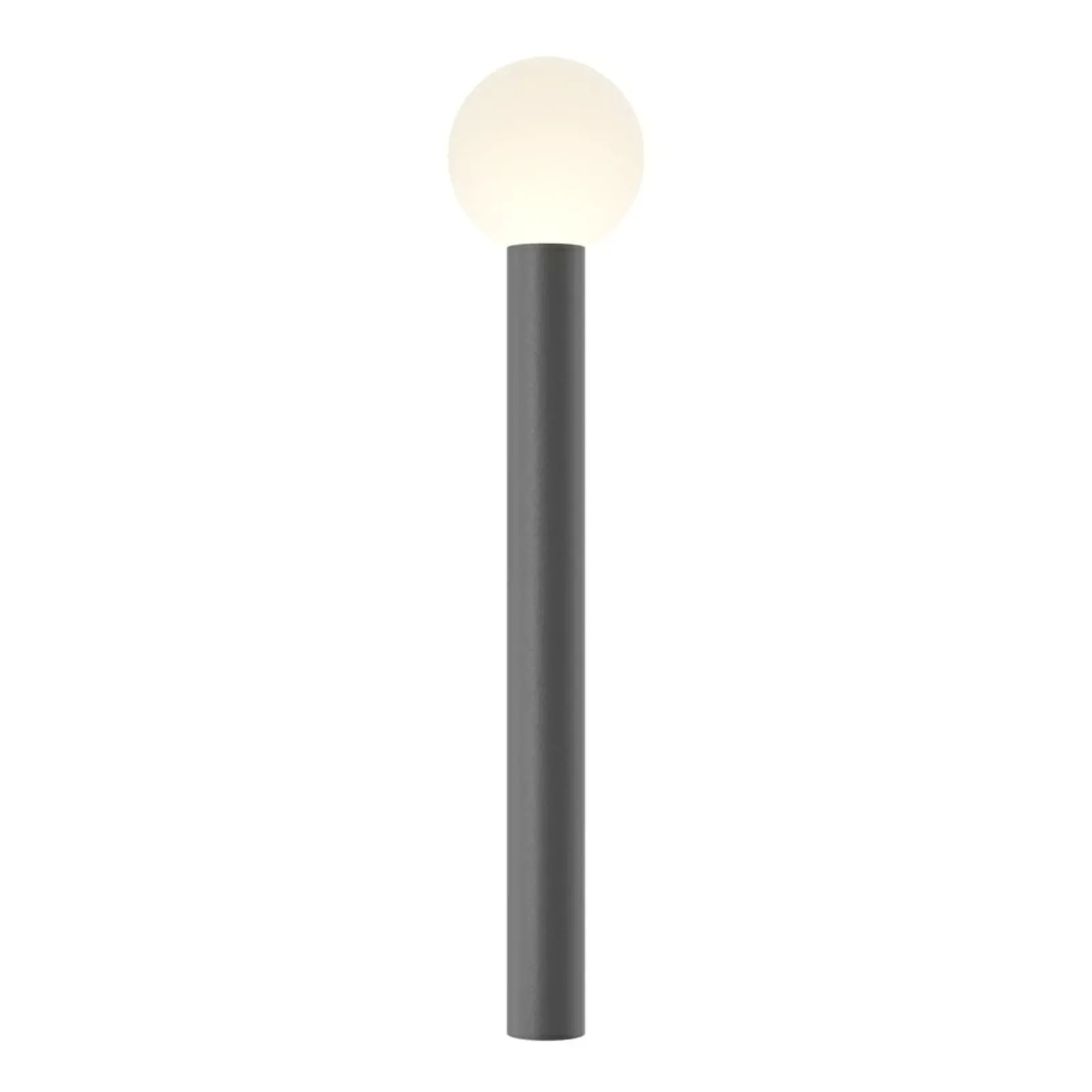 Sklep Kaja Prosta lampa ogrodowa, słupek z białym kloszem O598FL-01GR serii BOLD* Lampy Ogrodowe Stojące