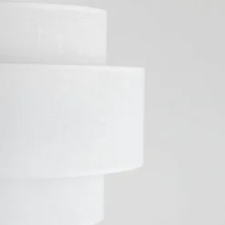 Sklep Kaja Prosta lampa podłogowa, podwójny abażur TK 5894 CALISTO WHITE | Kaja* Lampy Podłogowe Z Abażurem|Tradycyjne Lampy Podłogowe
