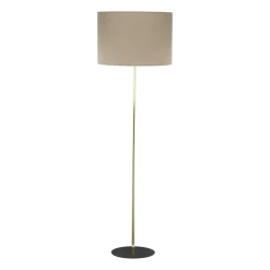 Sklep Kaja Prosta lampa stojąca do salonu TK 16035 UMBERTO LINEN GOLD | Kaja* Lampy Podłogowe Z Abażurem|Tradycyjne Lampy Podłogowe