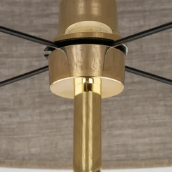 Sklep Kaja Prosta lampa stojąca do salonu TK 16035 UMBERTO LINEN GOLD | Kaja* Lampy Podłogowe Z Abażurem|Tradycyjne Lampy Podłogowe