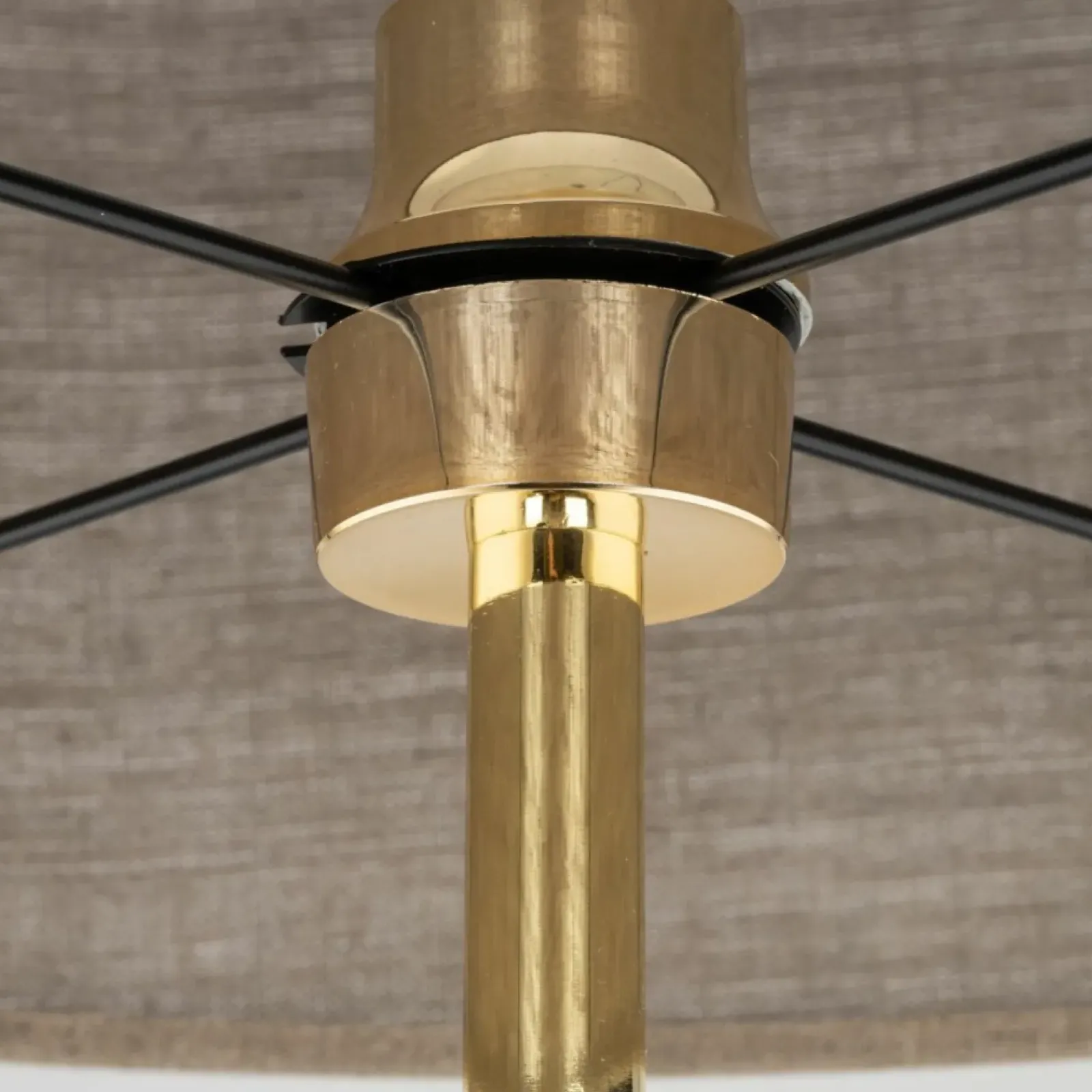 Sklep Kaja Prosta lampa stojąca do salonu TK 16035 UMBERTO LINEN GOLD | Kaja* Lampy Podłogowe Z Abażurem|Tradycyjne Lampy Podłogowe