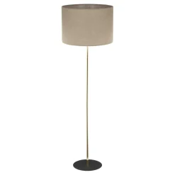 Sklep Kaja Prosta lampa stojąca do salonu TK 16035 UMBERTO LINEN GOLD | Kaja* Lampy Podłogowe Z Abażurem|Tradycyjne Lampy Podłogowe