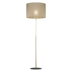 Sklep Kaja Prosta lampa stojąca do salonu TK 16035 UMBERTO LINEN GOLD | Kaja* Lampy Podłogowe Z Abażurem|Tradycyjne Lampy Podłogowe