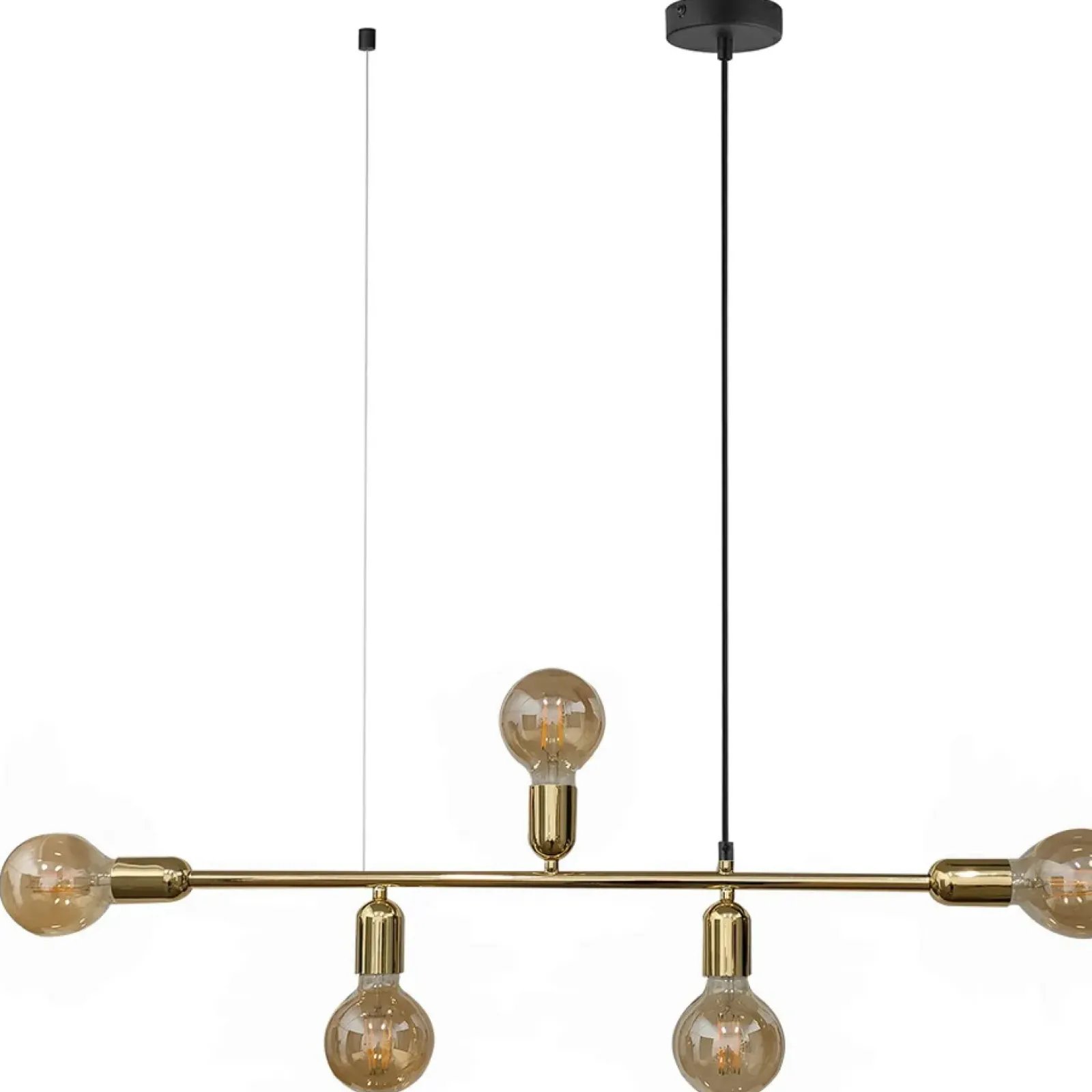 Sklep Kaja Prosta lampa wisząca bez kloszy, nad wyspę TK 3559 TOBI | Kaja złoty Best Sale