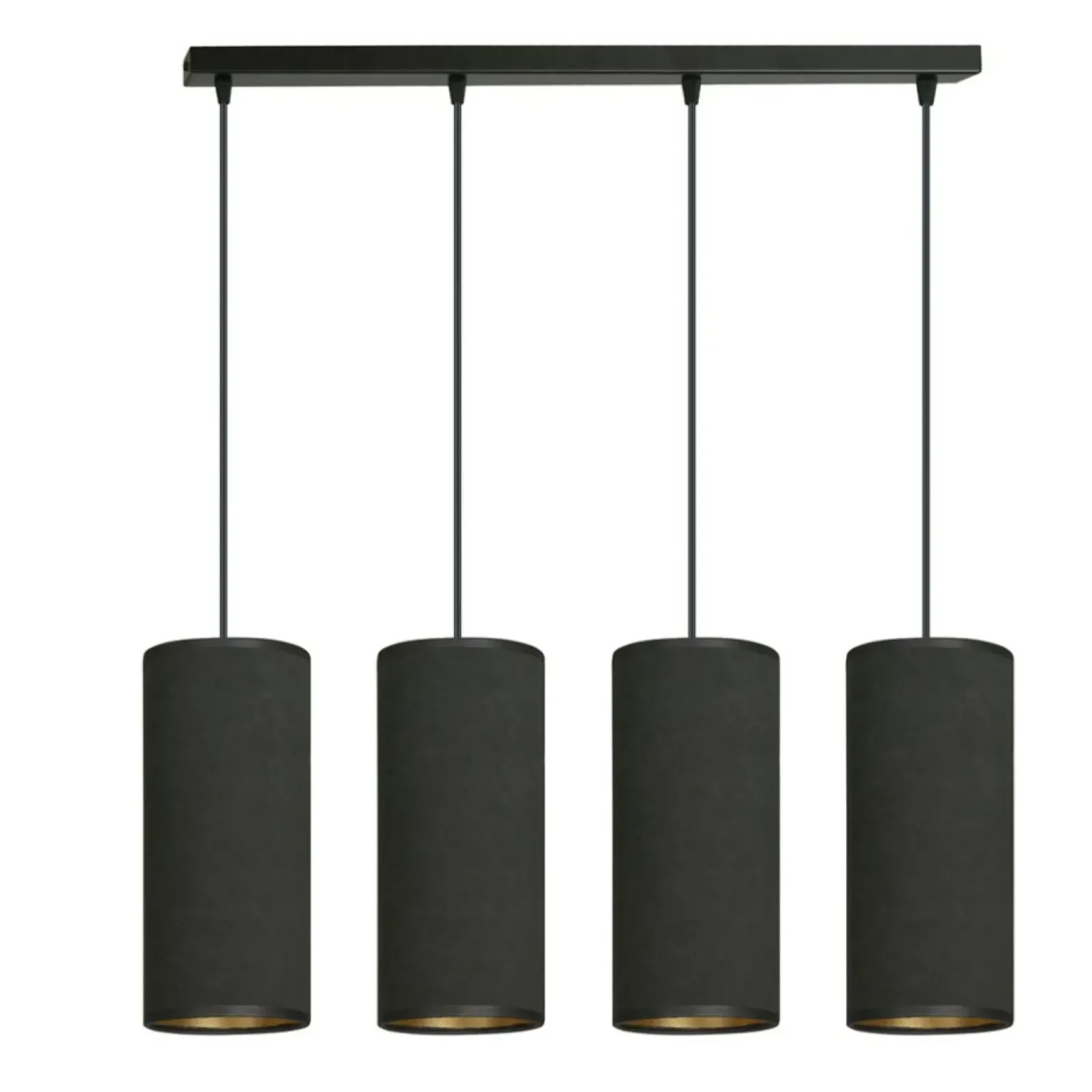 Sklep Kaja Prosta lampa wisząca do oświetlenia stołu 1067/4 BENTE | Kaja czarny Flash Sale