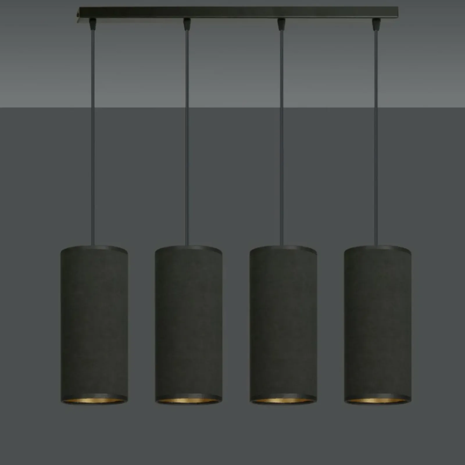Sklep Kaja Prosta lampa wisząca do oświetlenia stołu 1067/4 BENTE | Kaja czarny Flash Sale