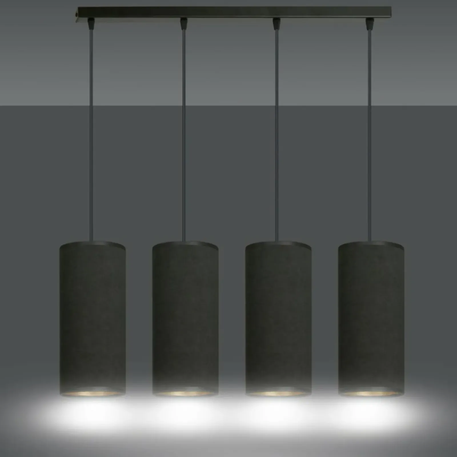 Sklep Kaja Prosta lampa wisząca do oświetlenia stołu 1067/4 BENTE | Kaja czarny Flash Sale