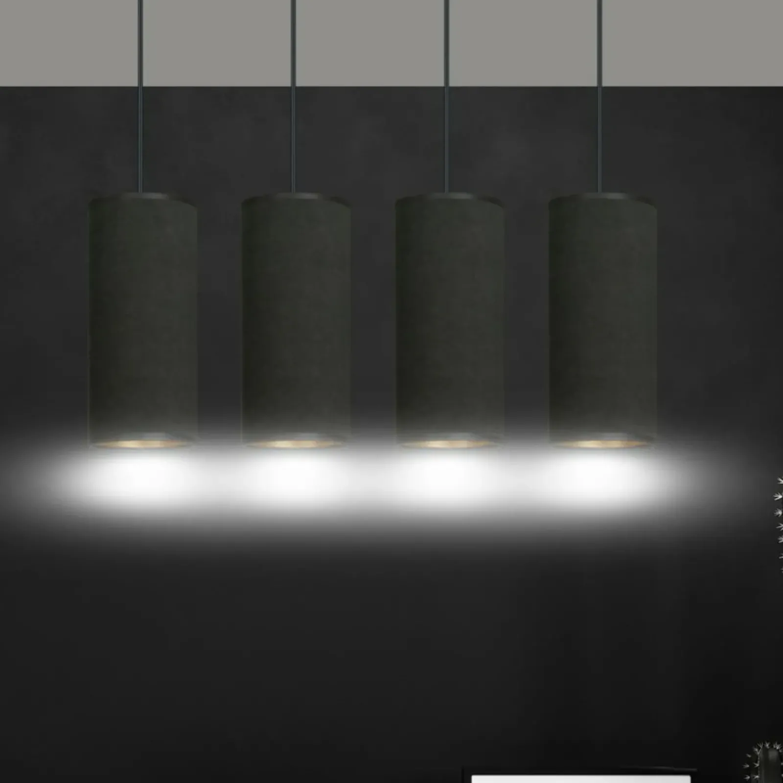 Sklep Kaja Prosta lampa wisząca do oświetlenia stołu 1067/4 BENTE | Kaja czarny Flash Sale