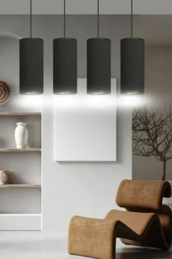 Sklep Kaja Prosta lampa wisząca do oświetlenia stołu 1067/4 BENTE | Kaja czarny Flash Sale