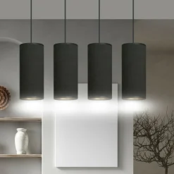 Sklep Kaja Prosta lampa wisząca do oświetlenia stołu 1067/4 BENTE | Kaja czarny Flash Sale