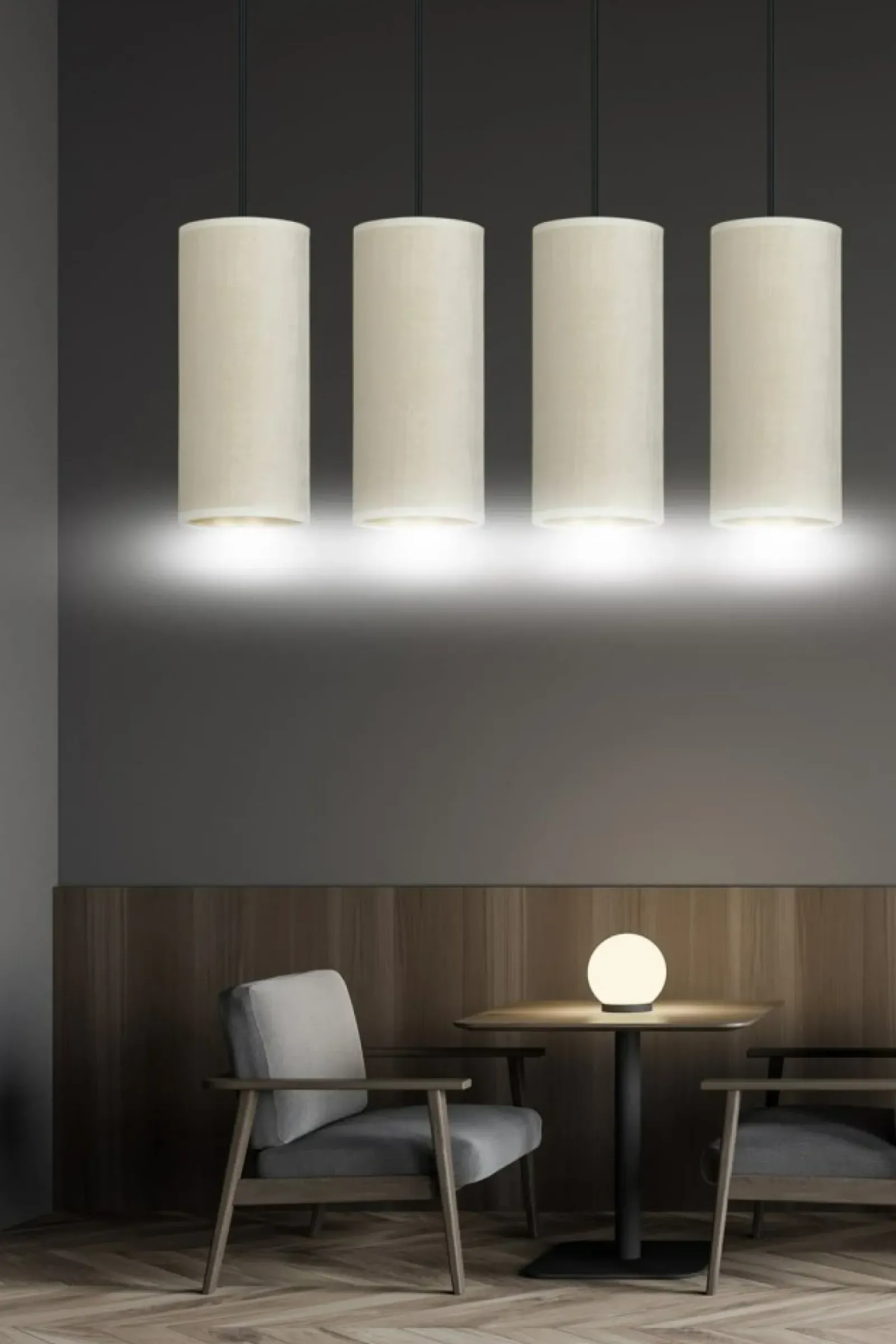 Sklep Kaja Prosta lampa wisząca nad stół w salonie 1059/4 BENTE | Kaja Hot