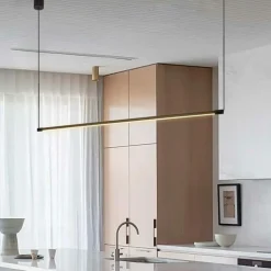 Sklep Kaja Prosta lampa wisząca nad stół w kuchni ABR-ML22W-3000K LINEA | Kaja czarny Outlet