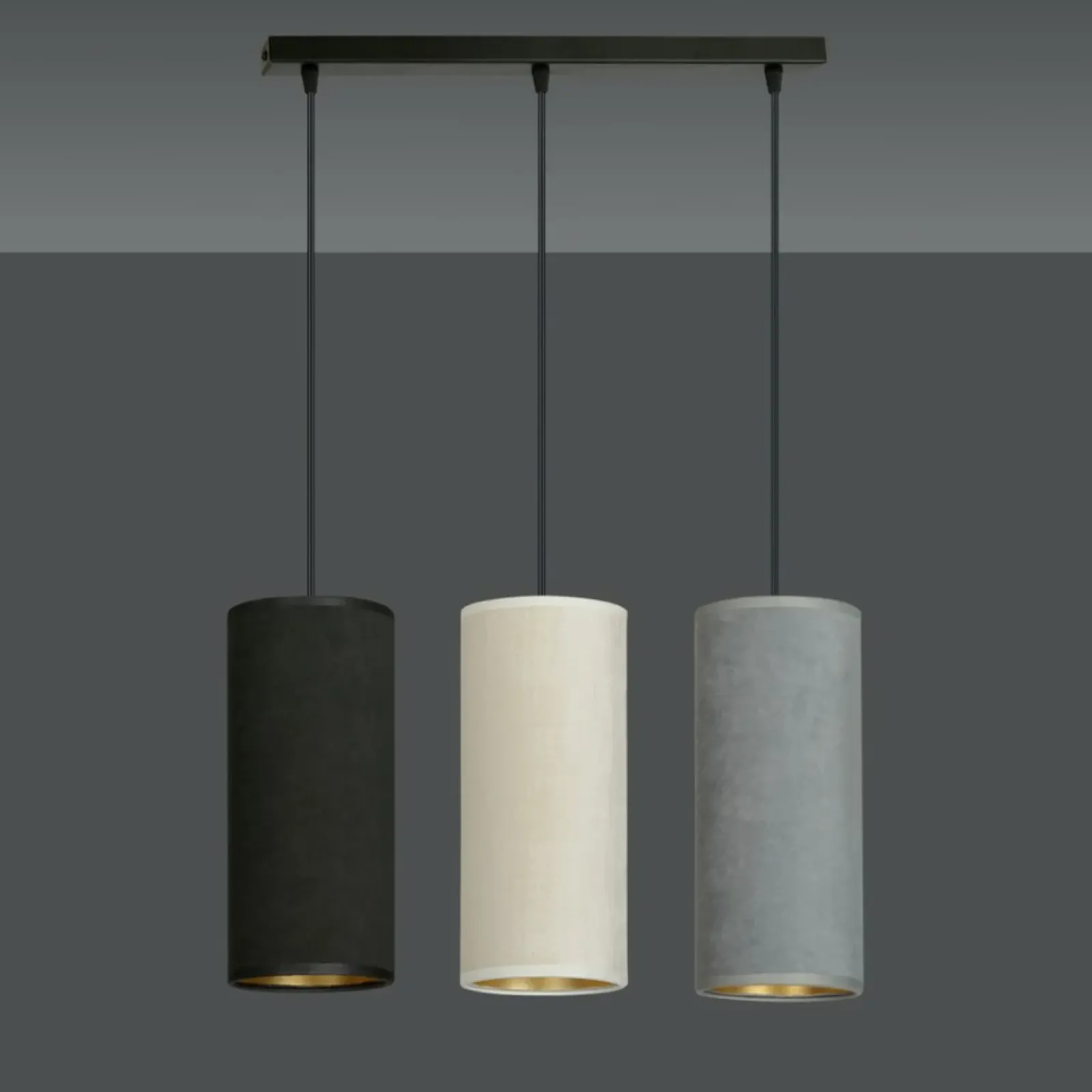 Sklep Kaja Prosta lampa wisząca z kolorowymi abażurami 1068/3 BENTE | Kaja Fashion