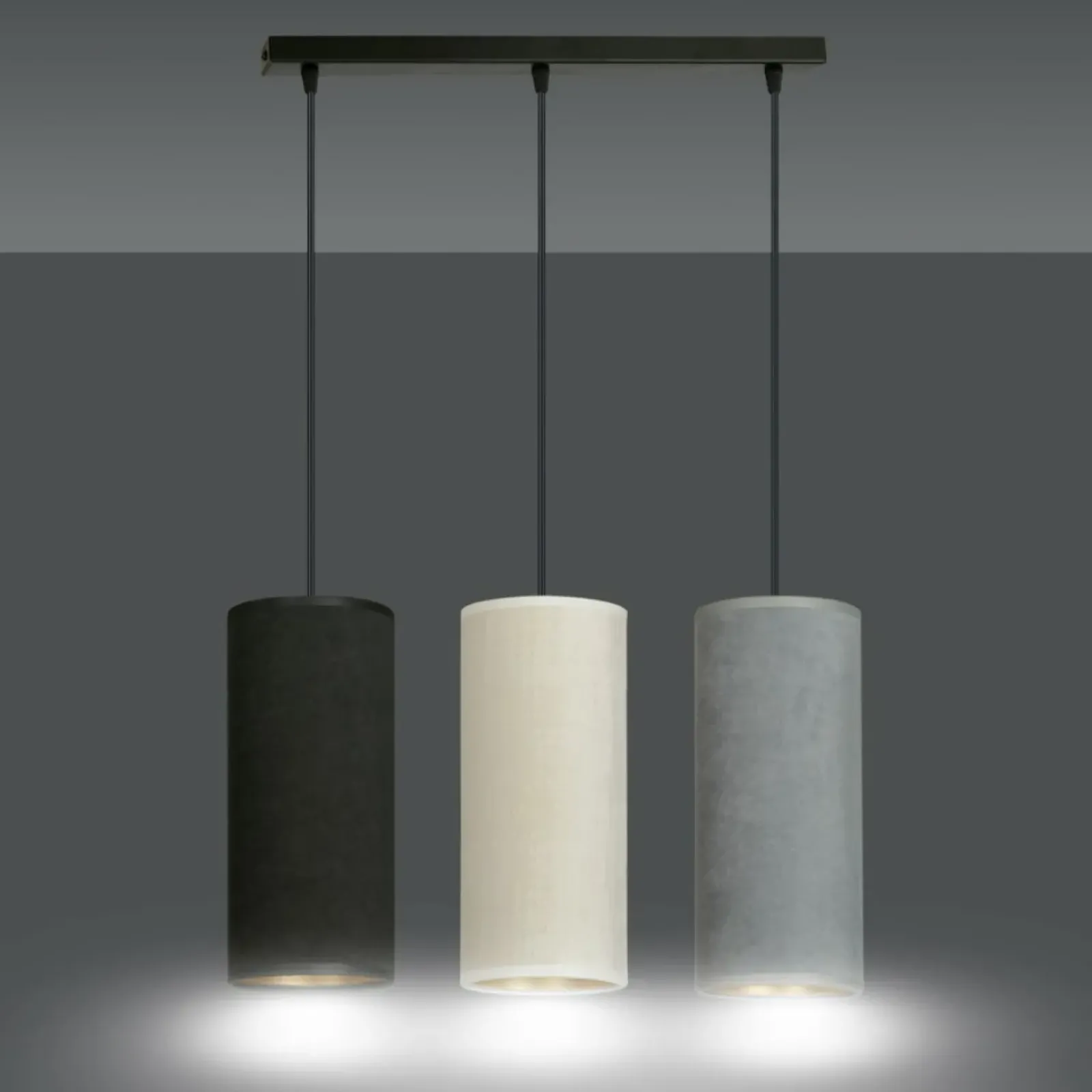 Sklep Kaja Prosta lampa wisząca z kolorowymi abażurami 1068/3 BENTE | Kaja Fashion