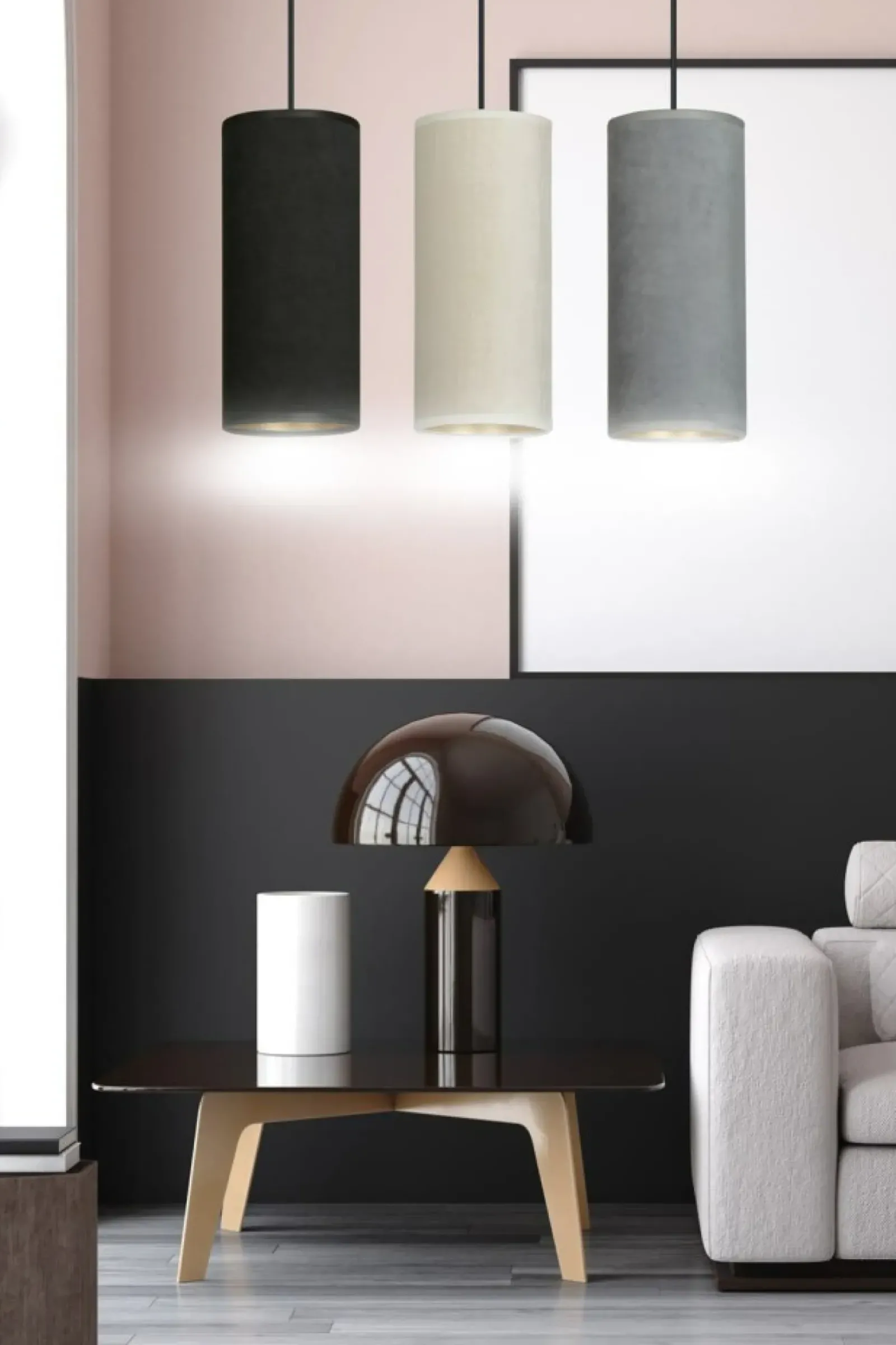 Sklep Kaja Prosta lampa wisząca z kolorowymi abażurami 1068/3 BENTE | Kaja Fashion