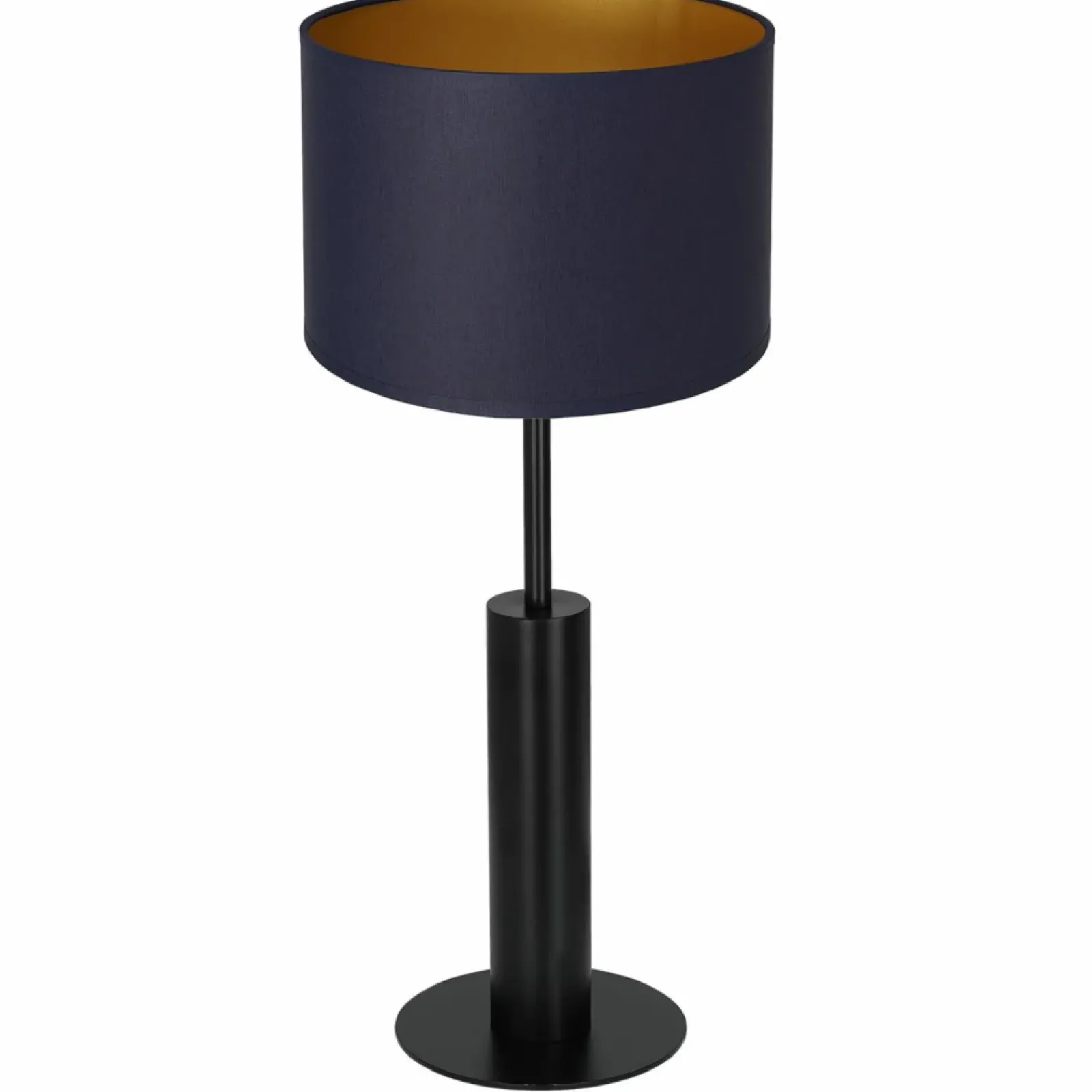 Sklep Kaja Prosta lampka nocna z granatowym abażurem LX 3681 z serii TABLE LAMPS* Lampki Stołowe Z Abażurem|Tradycyjne Lampki Stołowe