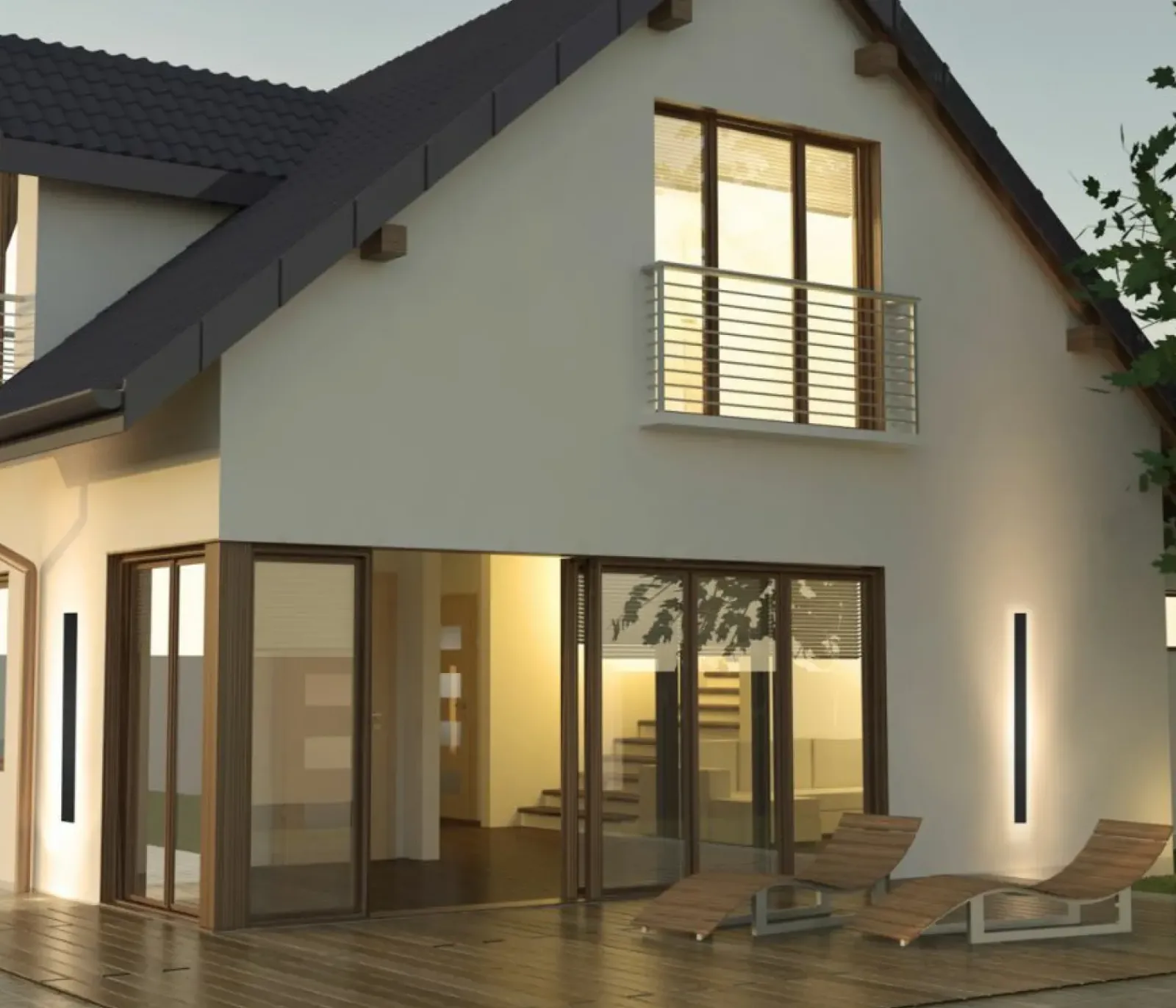 Sklep Kaja Prosta listwa elewacyjna LED 3000K 150cm OWL-2051-15-3K MUTTI | Kaja* Kinkiety Ogrodowe