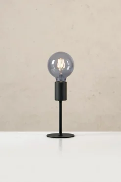 Sklep Kaja Prosta, metalowa, loftowa lampka bez klosza 108685 CIELO | Kaja* Nowoczesne Lampki Stołowe|Lampki Biurkowe