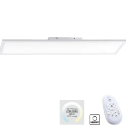 Sklep Kaja Prostokątny duży plafon LED z pilotem 16533-16-O z serii FLAT | Kaja biały Clearance