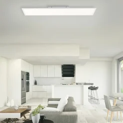 Sklep Kaja Prostokątny duży plafon LED z pilotem 16533-16-O z serii FLAT | Kaja biały Clearance